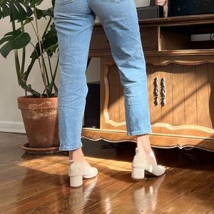 EVERLANE Day Heel Suede Cream